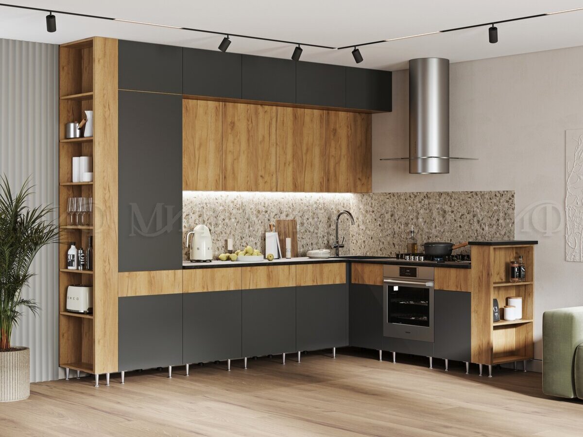 Кухня угловая Техно-5 NEW 3.2 х 2.24м. — изображение 2